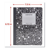 Composition Book, Medium-college Rule, Black Marble, 9.75 X 7.5, 100 Sheets, 6-pack