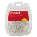 Clear Push Pins, Plastic, 3-8", 400-pack