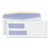 Double Window Business Envelope, #8 5-8, Square Flap, Self-adhesive, 3.63 X 8.63, 500-pack