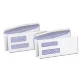 Double Window Business Envelope, #8 5-8, Square Flap, Self-adhesive, 3.63 X 8.63, 500-pack