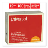 Self-stick Note Pads, 3 X 5, Yellow, 100-sheet, 12-pack