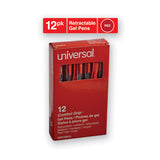 Comfort Grip Retractable Gel Pen, 0.7mm, Red Ink, Translucent Red Barrel, Dozen