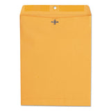 Kraft Clasp Envelope, #10 1-2, Square Flap, Clasp-gummed Closure, 9 X 12, Brown Kraft, 100-box