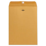 Kraft Clasp Envelope, #10 1-2, Square Flap, Clasp-gummed Closure, 9 X 12, Brown Kraft, 100-box
