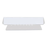 Hanging File Folder Plastic Index Tabs, 1-3-cut, Clear, 3.7" Wide, 50-pack