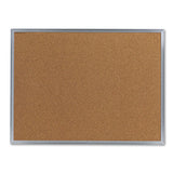 Bulletin Board, Natural Cork, 36 X 24, Satin-finished Aluminum Frame