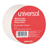Removable General-purpose Masking Tape, 3" Core, 18 Mm X 54.8 M, Beige, 6-pack
