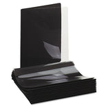 Paper Report Cover, Tang Clip, Letter, 1-2" Capacity, Clear-black, 25-box