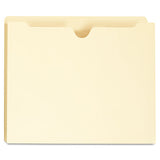 Deluxe Manila File Jackets With Reinforced Tabs, Straight Tab, Letter Size, Manila, 50-box