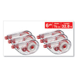 Side-application Correction Tape, 1-5" X 393", 6-pack
