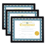 All Purpose Document Frame, 8.5 X 11 Insert, Black-gold, 3-pack