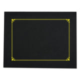 Certificate-document Cover, 8 1-2 X 11 - 8 X 10 - A4, Black, 6-pk