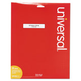 Self-adhesive Permanent File Folder Labels, 0.66 X 3.44, White, 30-sheet, 25 Sheets-box