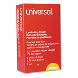 Laminating Pouches, 5 Mil, 3.75" X 2.25", Matte Clear, 100-box