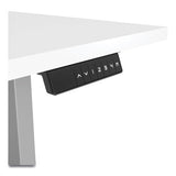 Essentials Electric Sit-stand Desk, 55.1" X 27.5" X 25.9" To 51.5", White-aluminum