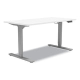 Essentials Electric Sit-stand Desk, 55.1" X 27.5" X 25.9" To 51.5", White-aluminum