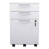 Essentials Three-drawer Mobile Pedestal File, 15.6 X 21.3 X 24.3, White