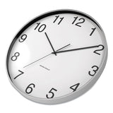 Essentials Classic Round Wall Clock, 12" Overall Diameter, Silver Case, 1 Aa (sold Separately)