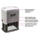 Custom Dater, Self-inking, 2 3-8 X 1 5-8, Black-blue-red