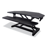 Height Adjustable Corner Standing Desk With Keyboard Tray, 36 X 20 X 0 To 20, Black, Ships In 1-3 Business Days