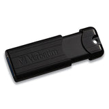 Pinstripe Usb 3.0 Flash Drive, 64 Gb, Black