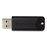 Pinstripe Usb 3.0 Flash Drive, 256 Gb, Black