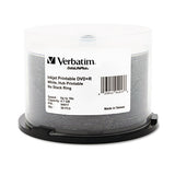 Inkjet Printable Dvd+r Discs, 4.7gb, 16x, Spindle, White, 50-pack
