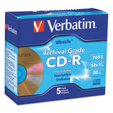 Ultralife Gold Archival Grade Cd-r W-branded Surface 700mb 52x, 50-pk Spindle