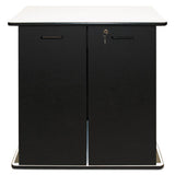 Refreshment Stand, Two-shelf, 29.5w X 21d X 33h, Black-white