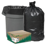 Linear Low Density Recycled Can Liners, 33 Gal, 1.25 Mil, 33" X 39", Black, 100-carton