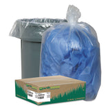 Linear Low Density Clear Recycled Can Liners, 60 Gal, 1.5 Mil, 38" X 58", Clear, 100-carton