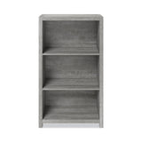 Fallbrook Bookcase, Three-shelf, 28w X 14d X 48.25h, Smoked Ash-rustic Warm Gray