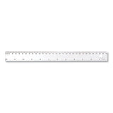 Transparent Shatter-resistant Plastic Ruler, Clear, 12"