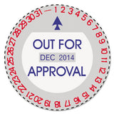 Xpedater Custom Message Date Stamp, Pre-inked, Blue-red