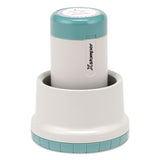 Xpedater Custom Message Date Stamp, Pre-inked, Blue-red