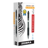 Sarasa Dry Gel X20 Retractable Gel Pen, Bold 1mm, Black Ink, Smoke Barrel, Dozen