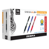 Sarasa Dry Gel X20 Retractable Gel Pen, Medium 0.7mm, Blue Ink, Translucent Blue Barrel, Dozen