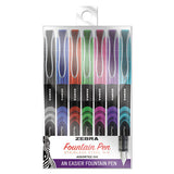 Fountain Pen, Fine 0.6mm, Blue Ink-barrel, Dozen