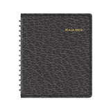 Weekly Appointment Book Ruled, Hourly Appts, 8.75 X 7, Black, 2021-2022