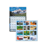 Scenic Monthly Wall Calendar, 15.5 X 22.75, 2021