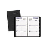 Weekly Pocket Appt. Book, Telephone-address Section, 6 X 3.5, Black, 2021