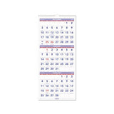 Vertical-format Three-month Reference Wall Calendar, 12 X 27, 2021