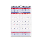 Three-month Wall Calendar, 15.5 X 22.75, 2021