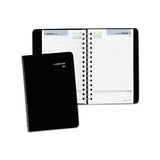 Daily Appointment Book With Hourly Appointments, 8 X 5, Black, 2021