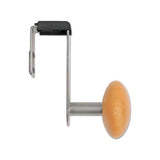 Cubicle Garment Peg, 1 Hook, 1 1-5 X 1 3-8 X 4 3-10, Metallic Gray