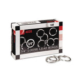 Metal Book Rings, 3-4" Diameter, 100 Rings-box