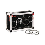 Metal Book Rings, 1 1-2" Diameter, 100 Rings-box