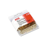 Gold Tone Paper Clips, Jumbo, Gold Tone, 50-box