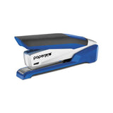 Inpower Spring-powered Premium Desktop Stapler, 28-sheet Capacity, Blue-silver
