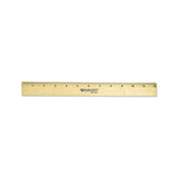 Wood Ruler With Single Metal Edge, 12"